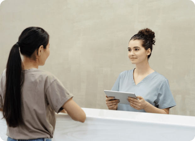 Doctor consulting patient