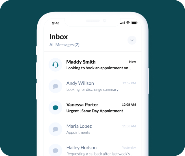 Inbox mobile screen