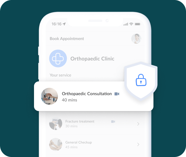 Video appointment mobile screen